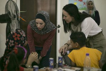 Visitando a mujeres refugiadas en Jordania