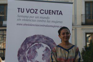 Yara Sallam durante una visita a Madrid en 2012