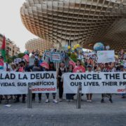 Manifestación durante la cumbre de financiación para el desarrollo