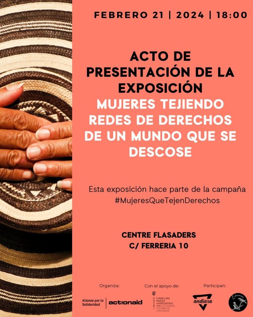 mujeres tejiendo redes